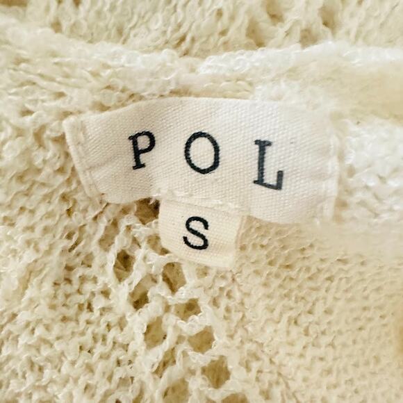 POL Oversized Dolman Sweater S Relaxed Lightweight Patchwork Camo Distressed - Picture 7 of 10